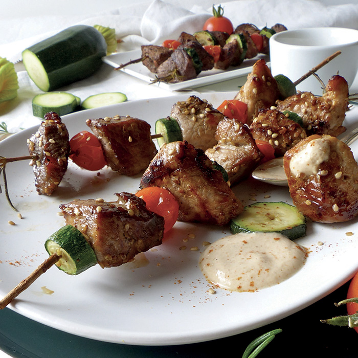 recette brochette porc fermier marinees